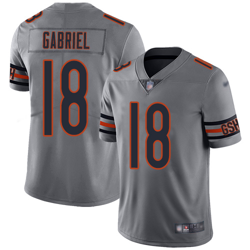 Chicago Bears Limited Silver Men Taylor Gabriel Jersey NFL Football #18 Inverted Legend->youth nfl jersey->Youth Jersey